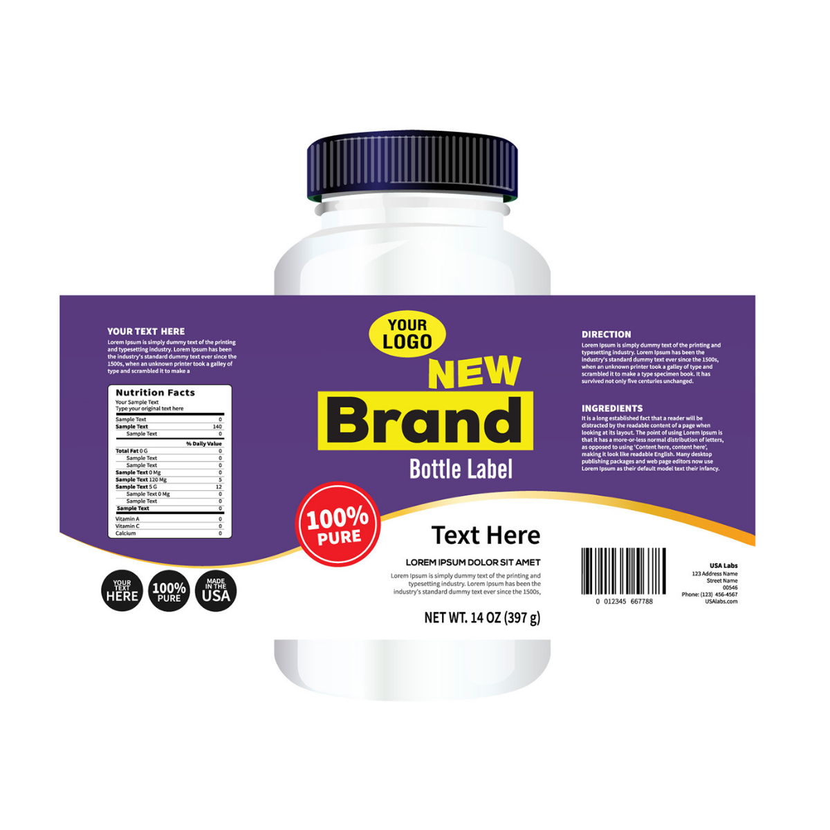 Guide to Designing the Best Supplement Bottle Stickers