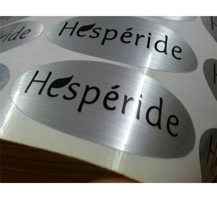 Oval Silver Labels