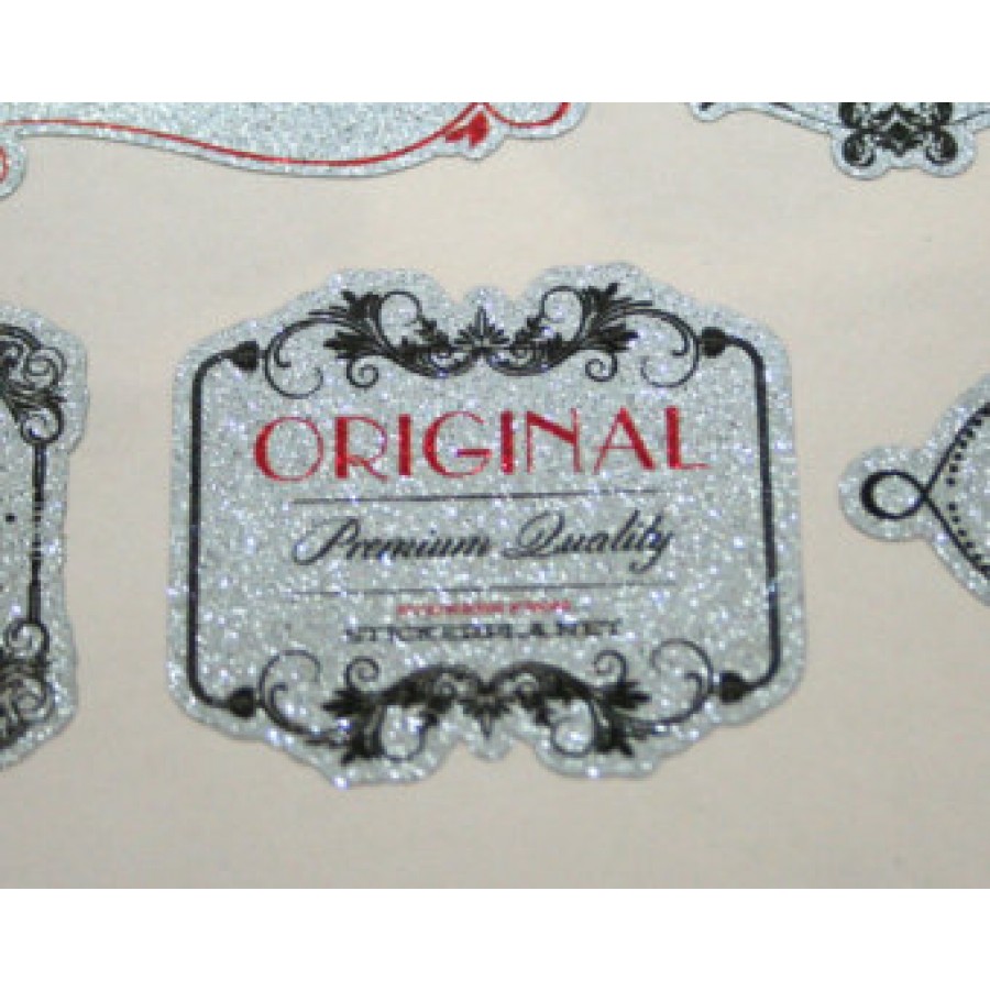 Die Cut Metallic Silver Labels