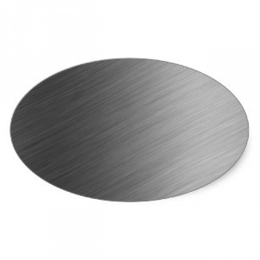 Brushed Aluminium Oval Labels
