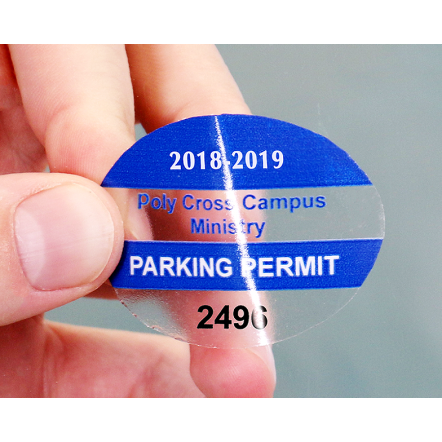 Oval Static Cling Blank Labels