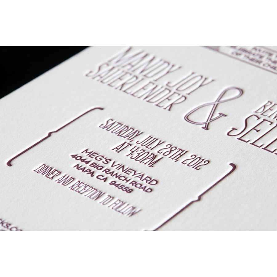 Rectangle Letterpress Printed Labels