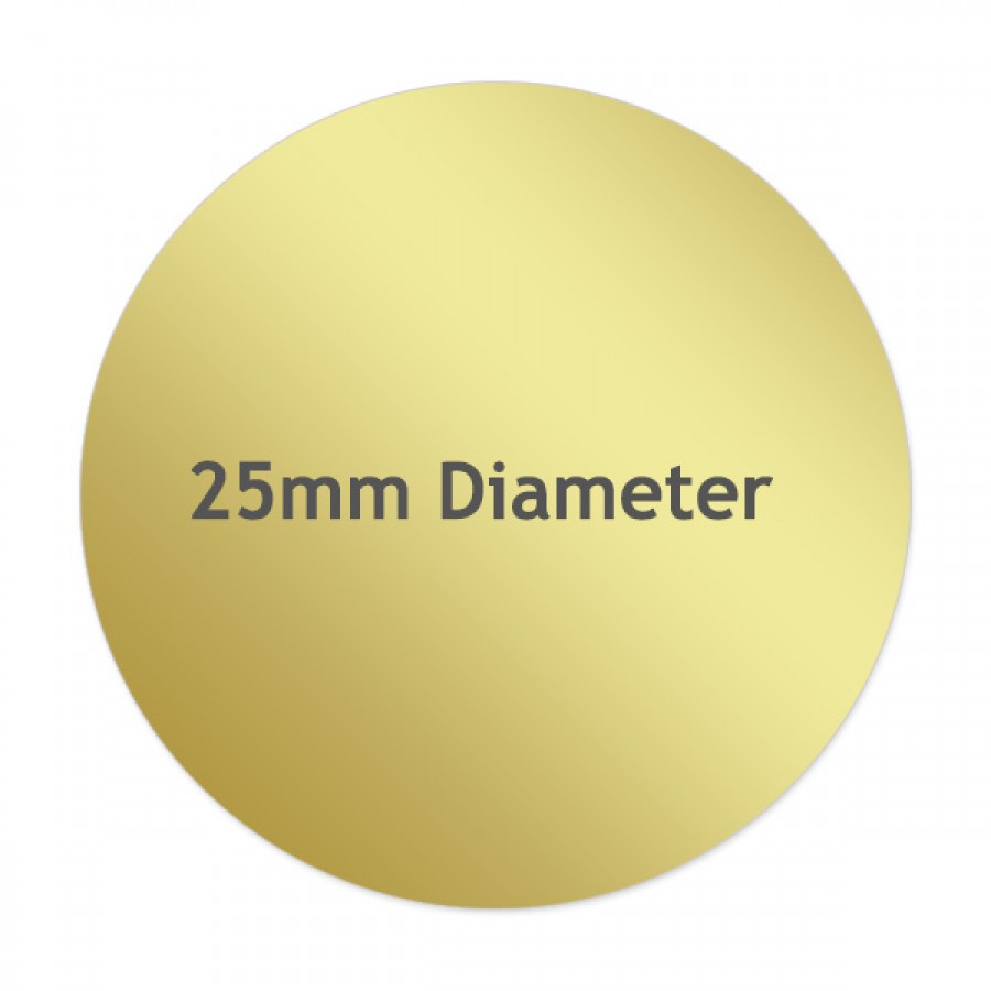 Round Metallic Gold Labels