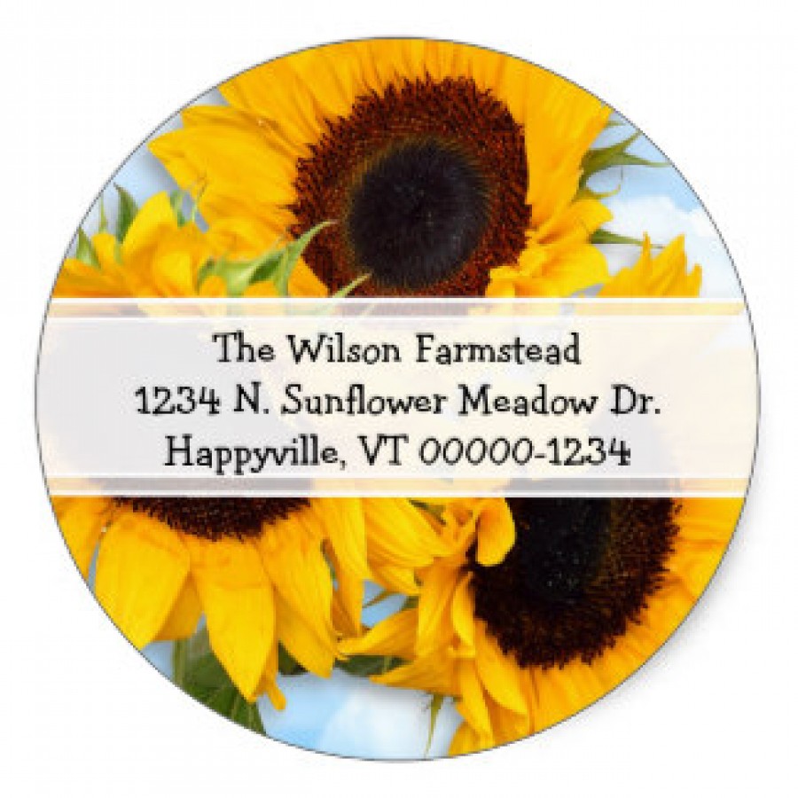 Round Return Address Label Printing