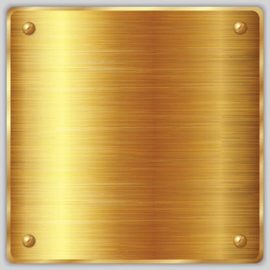 Square Metallic Gold Labels