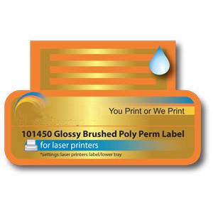 Brushed Aluminium Die Cut Labels