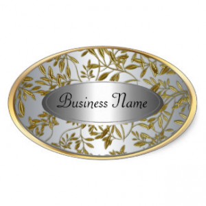 Oval Gold Labels