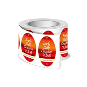 Oval Roll Labels Printing