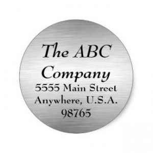 Brushed Aluminium Round Labels