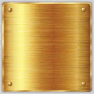 Square Metallic Gold Labels
