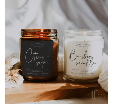 Candle Jar Stickers