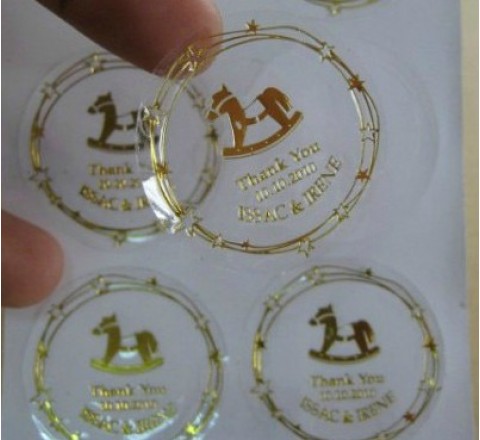Custom Metallic Gold Labels 