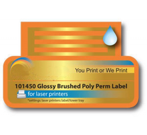 Brushed Aluminium Die Cut Labels