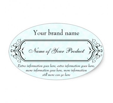 Oval Cosmetic Labels