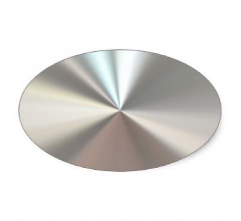 Oval Metallic Silver Labels 