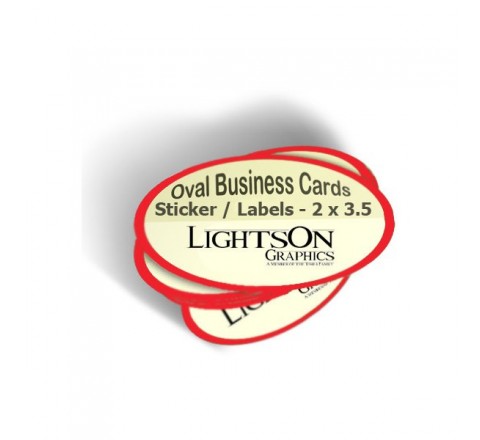 Oval Premium Paper Label Printing