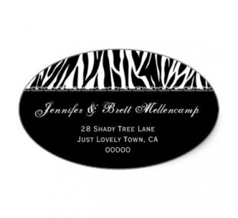 Oval Return Address Label Printing