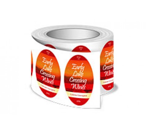 Oval Roll Labels Printing