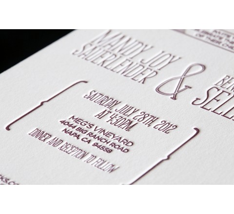 Rectangle Letterpress Printed Labels