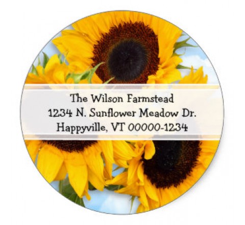 Round Return Address Label Printing